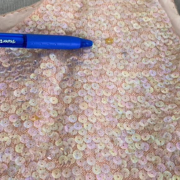 Vintage pink beaded wool top‎ Pink size M - Picture 7 of 11